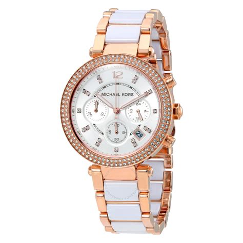 michael kors parker watch white